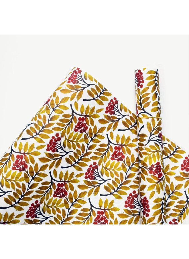 Yellow Leaves Wrapping Paper