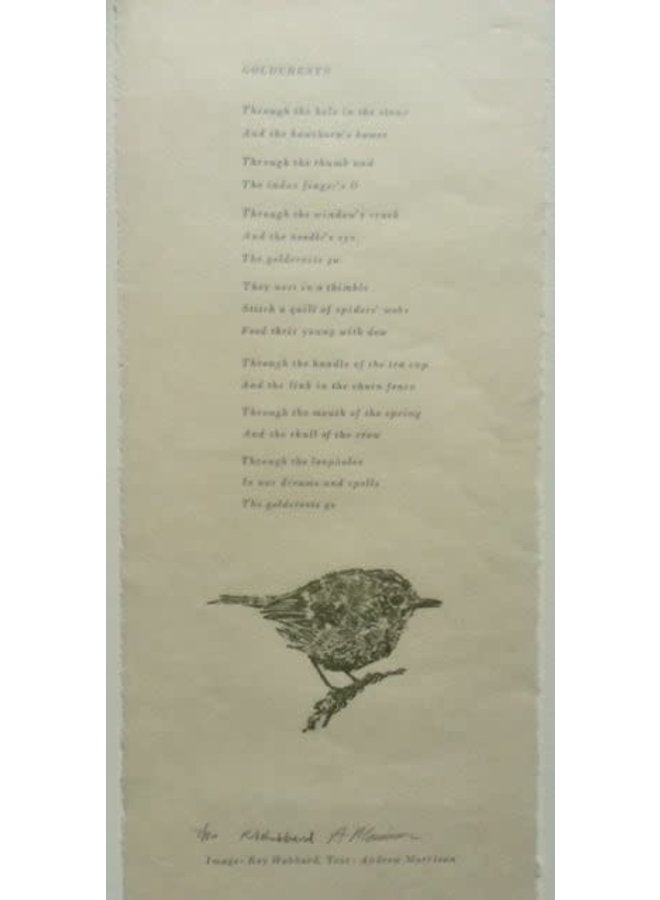 Goldcrest Ltd Edition Print с оригинальным стихотворением