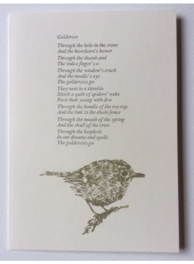 Goldcrest Card with original poem 16