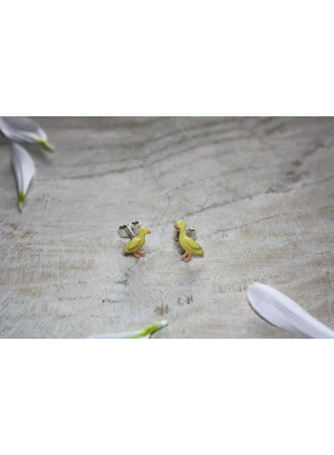 Duckling  Silver Stud Earrings  09