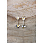Aretes de Plata con Abeja y Margarita 15