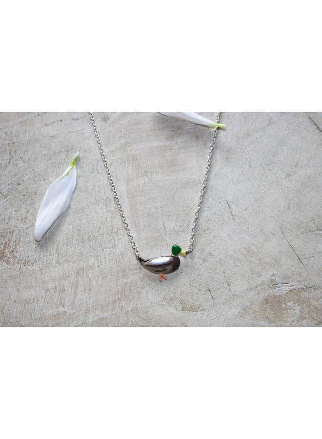 Mallard  Silver Necklace 04