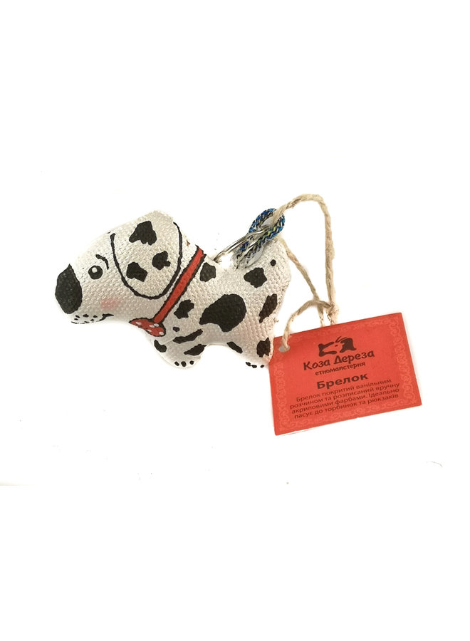 Брелок для ключей с далматинской собакой 24