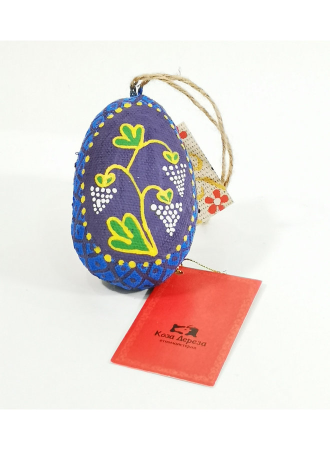 Blue Berry Egg Traditionell Ukraina Ornament 22