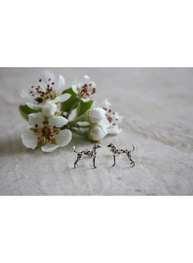 Dalmation Silver Stud Earrings 16