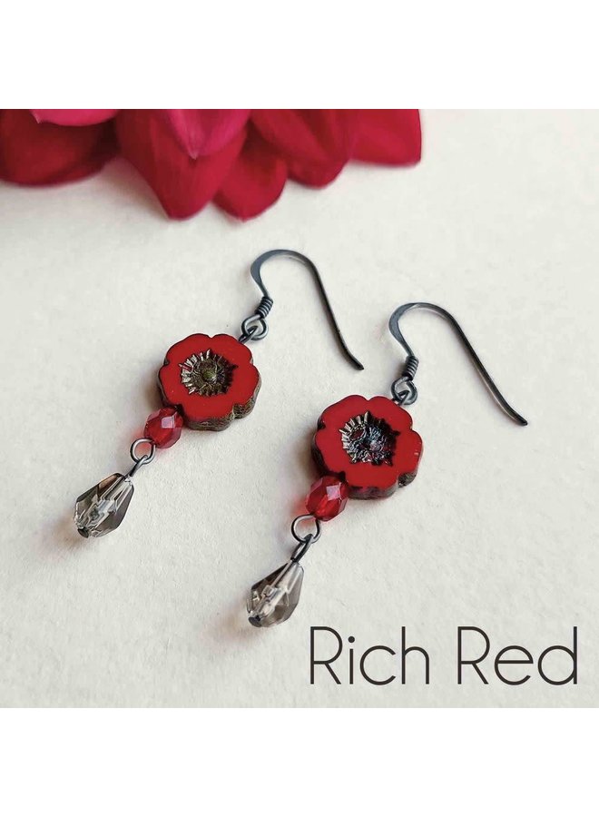 Bohemia Red drop earrings 52