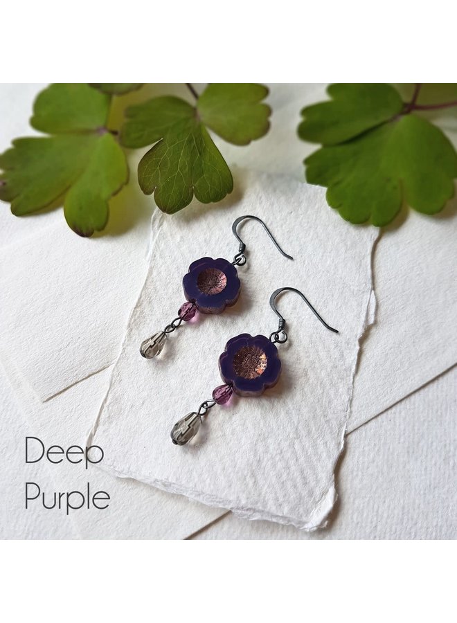 Bohemia Deep Purple drop earrings 54