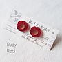Pendientes de botón Bohemia Ruby Red 59
