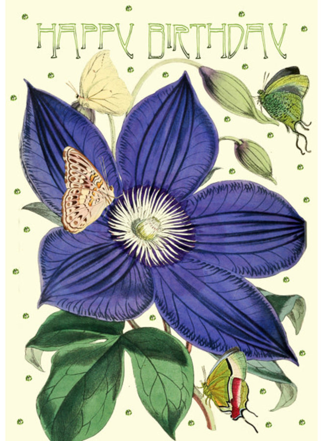 Clematis - Happy Birthday  Card