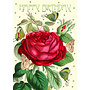 Rose- Happy Birthday  Glitter Card