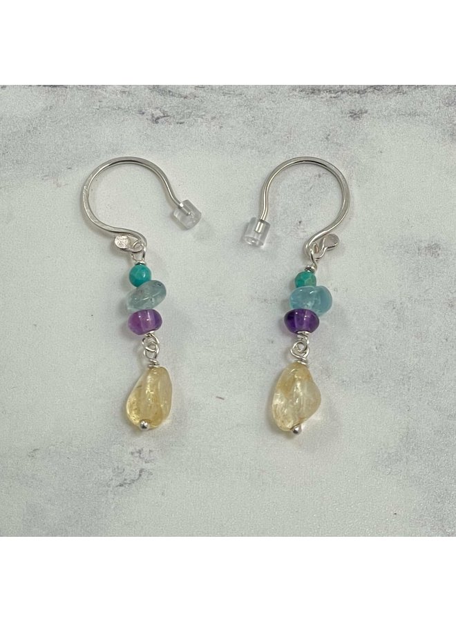 Air Fragment  semi-precious  earings 69