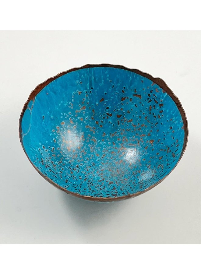 Etched copper bowl 30