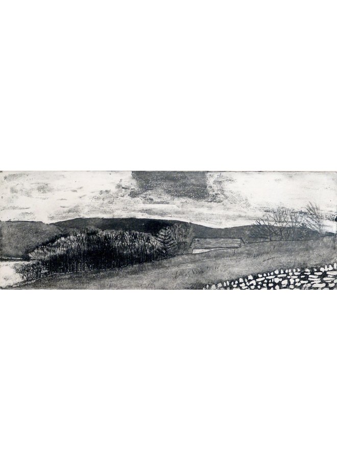 Grimwith Reservoir  Etching Framed 041