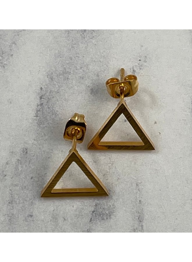 Triangle Stud Earring Gold