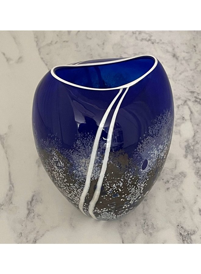 Copy of Cobalt Stone flat vase