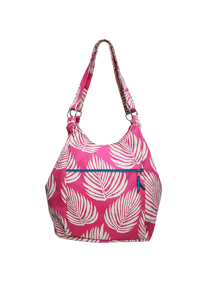 Bolso de hombro Slouch grande rosa helecho 651