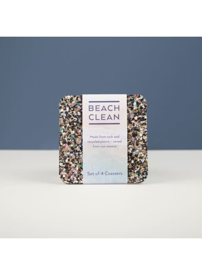 Square Coasters Set of 4 Beach Clean 41