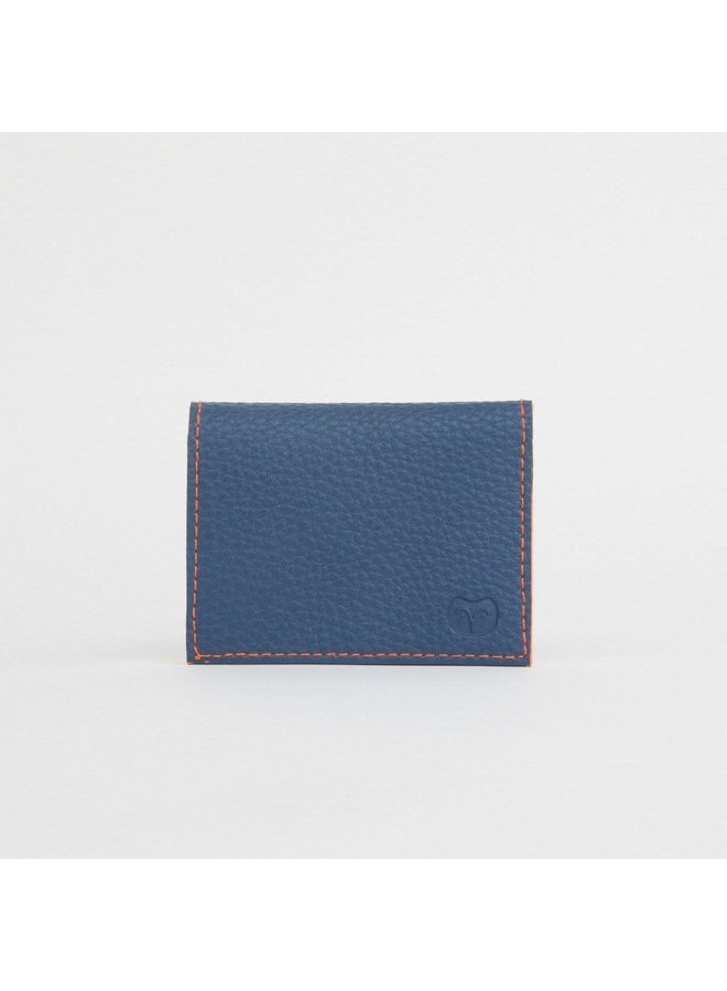 Navy Wallet Card Holder Vegan   066