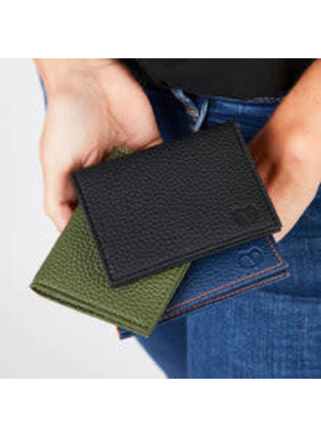 Navy Wallet Card Holder Vegan   066