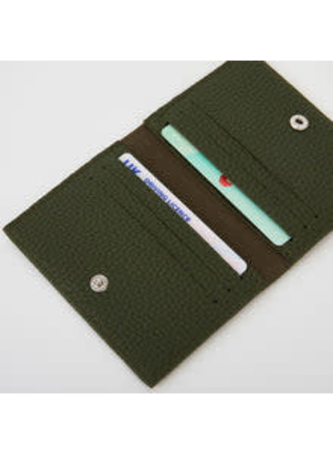 Olive Green  Wallet Card Holder Vegan   067