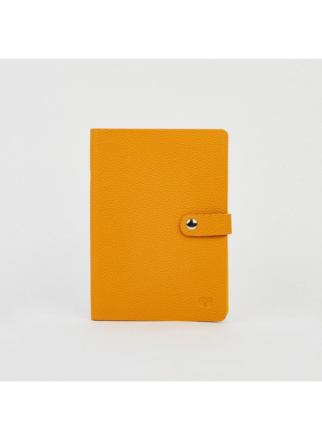 Mustard Vegan  A5 Notebook with clasp lined paper 059