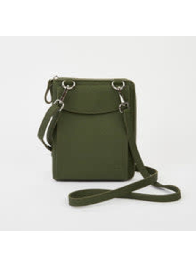 Cross Body  Vegan Bag Olive Green 078