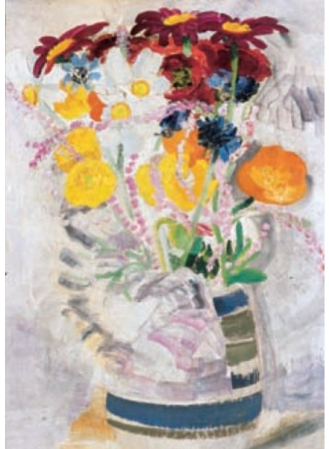 Striped Jug of Flowers by Winifred Nicholson 180x 140mm card
