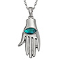 Ожерелье Hamsa Hand of Fatima Paua Shell 403