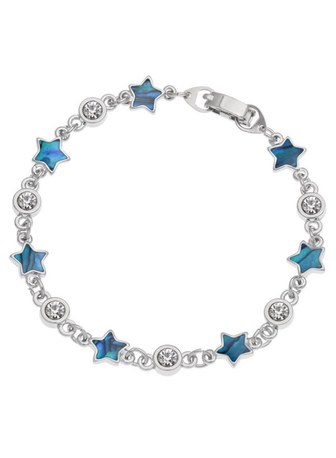 Pulsera Estrella Paua Concha y Cristal 413