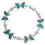 Bracelet Papillon & Coquillage Paua Bleu Cristal 415