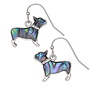 Bulldog Blue Paua Shell Earrings  423