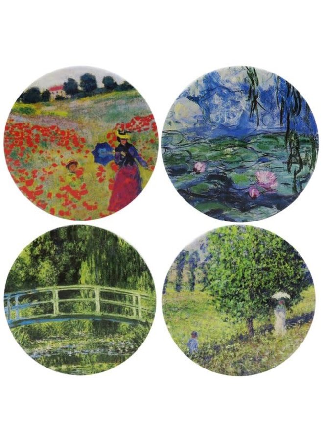 Ensemble de 4 sous-verres en céramique Monet 01