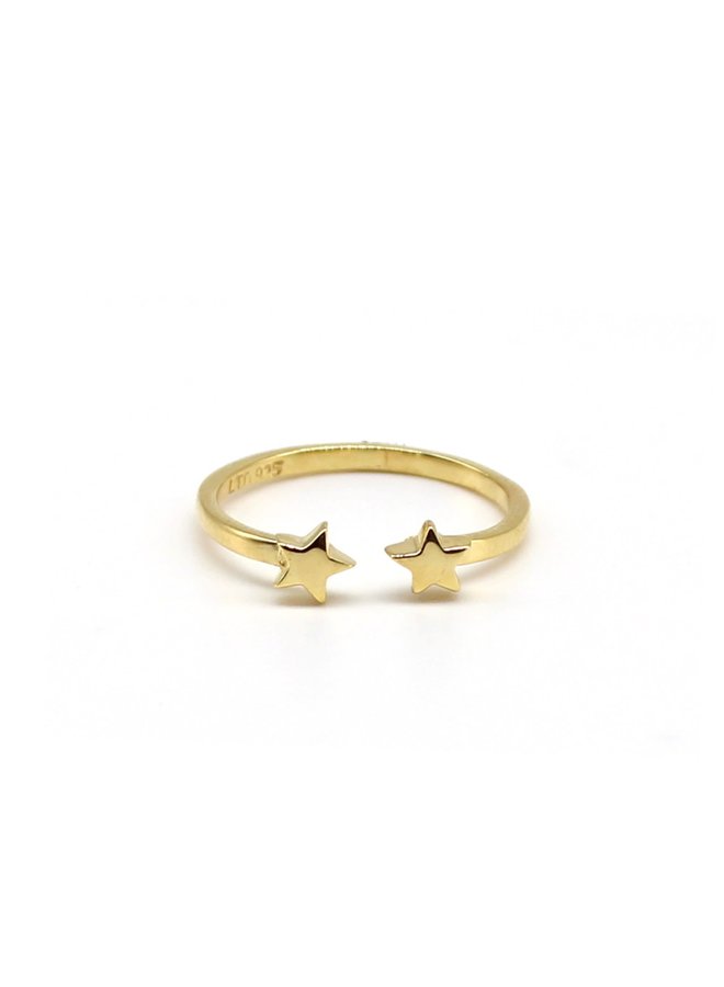 Anillo mini estrellas ajustable de oro vermeil medium124