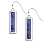 Rectangular Purple Paua Shell Earrings 423