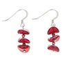 Boucles d'Oreilles Ondulation Rubis 778