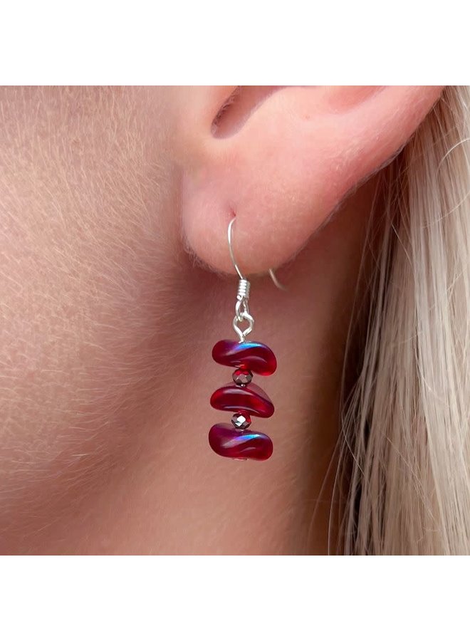 Ruby Ripple Earrings 778
