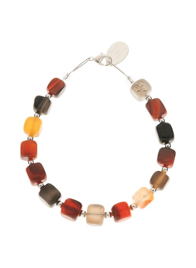 Bracelet Cubes d'Agate d'Automne