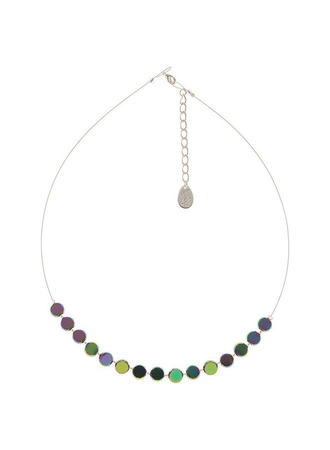 Spectrum Faceted Disc Links  Necklace