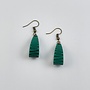 Birchwood Short Looped Teal Teardrop Earrings 012