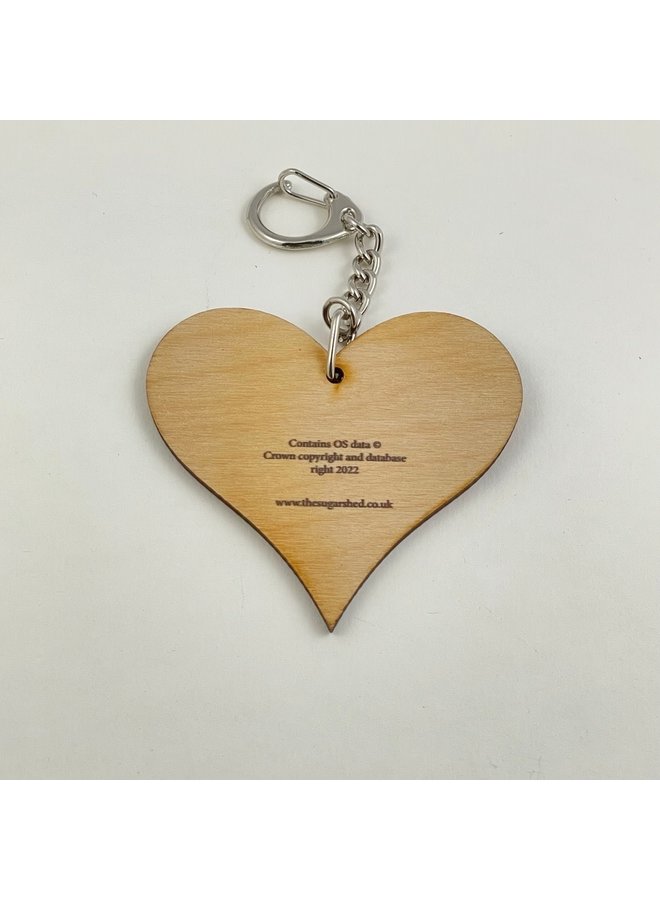 Брелок для ключей Todmorden Map Heart - 004
