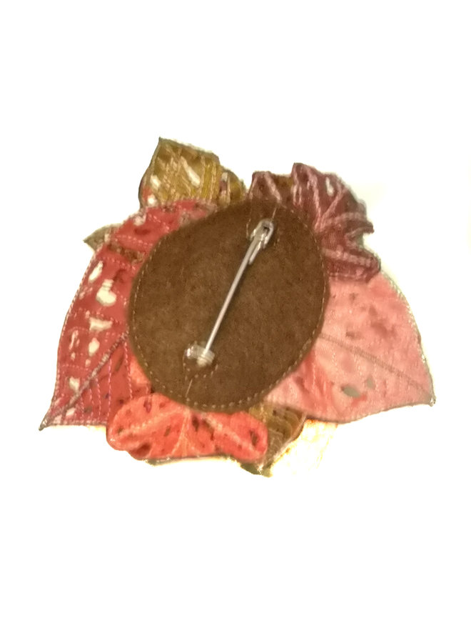 Winter Berries Hand Made embroidered brooch 092