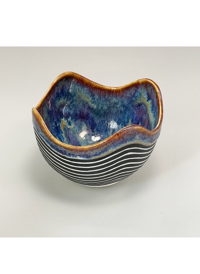 Wave  Ceramic Porcelain bowl 07