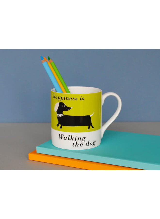 Doxie Black Dog Grande tasse verte 195