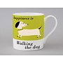 Taza Doxie Perro Blanco Grande Verde 196