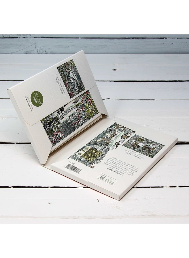 Holly Hedge und wir drei Hasen 10 Notizkarten von Angela Harding