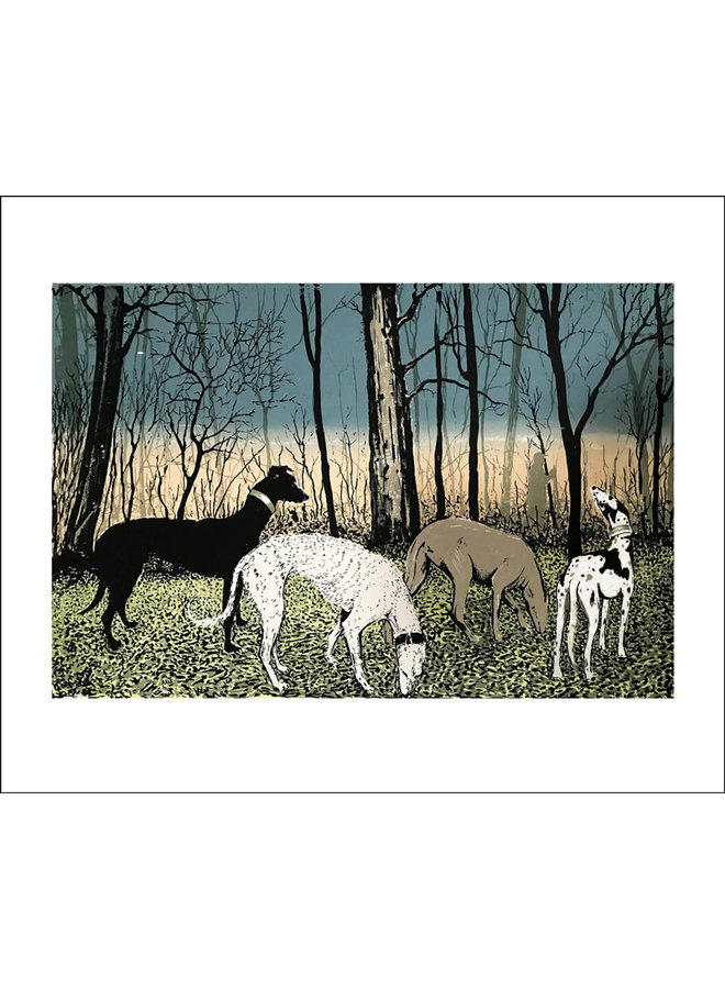 Out with the Dogs card by Tim Southall