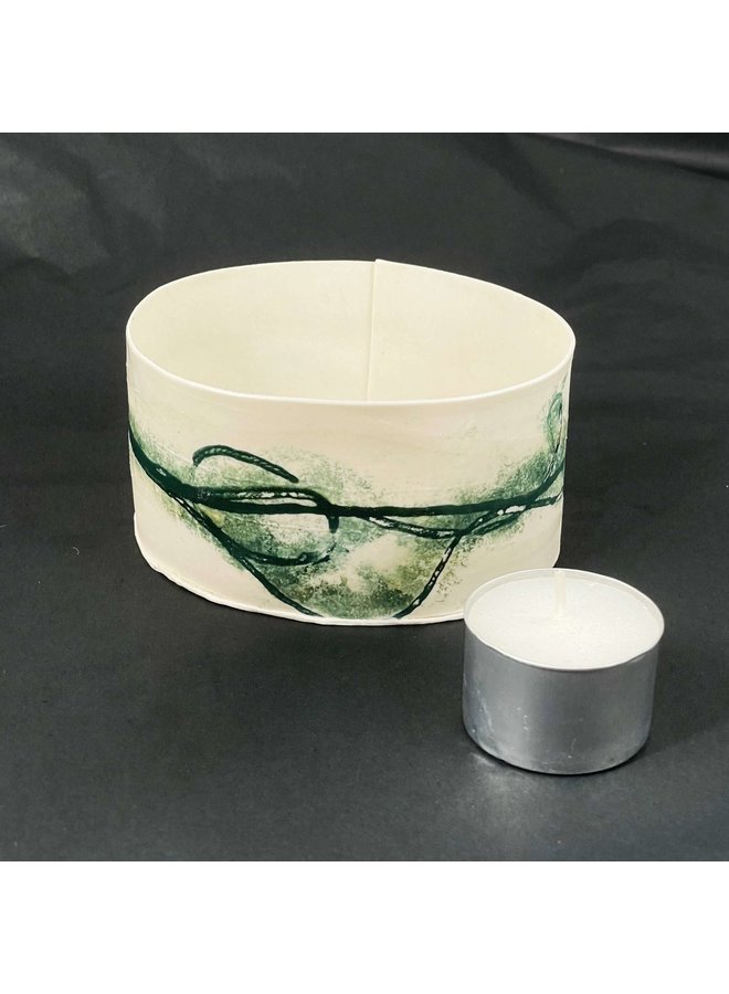 T Light porcelain two candle holder 04