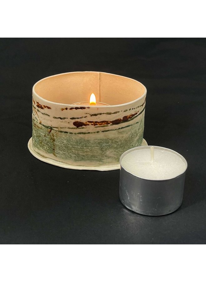 T Light porcelain single candle holder 07