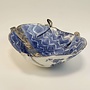 Blue lace with flowers and platinum lustre bowl 34
