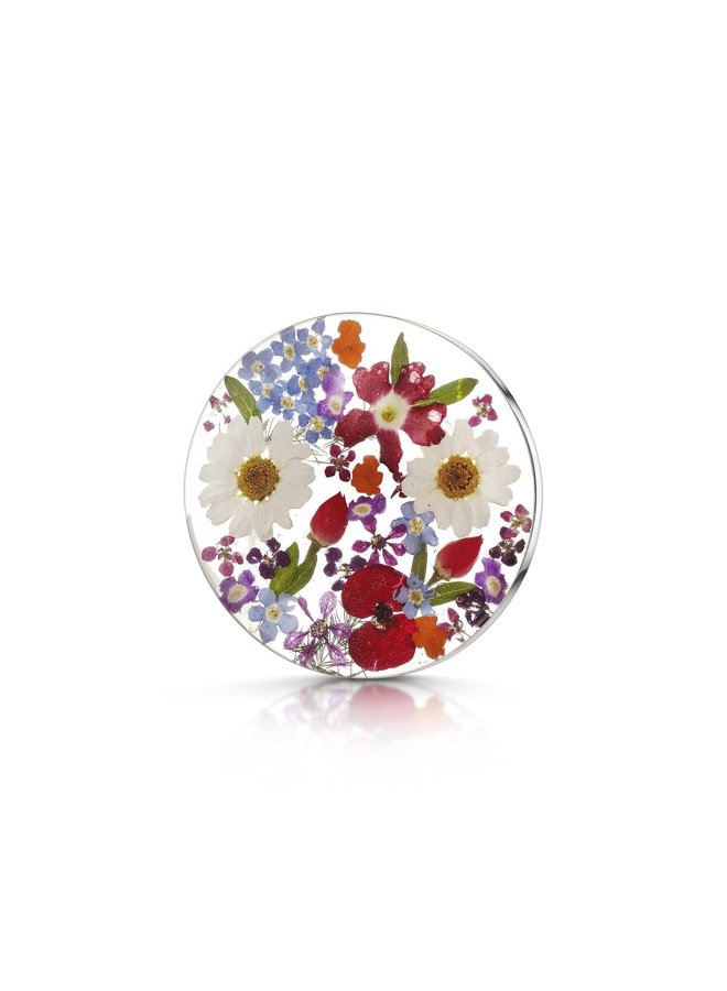 Full Moon mixed real flower large brooch 153